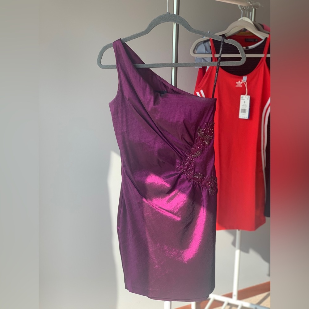Jessica McClintock One Shoulder Cocktail Dress